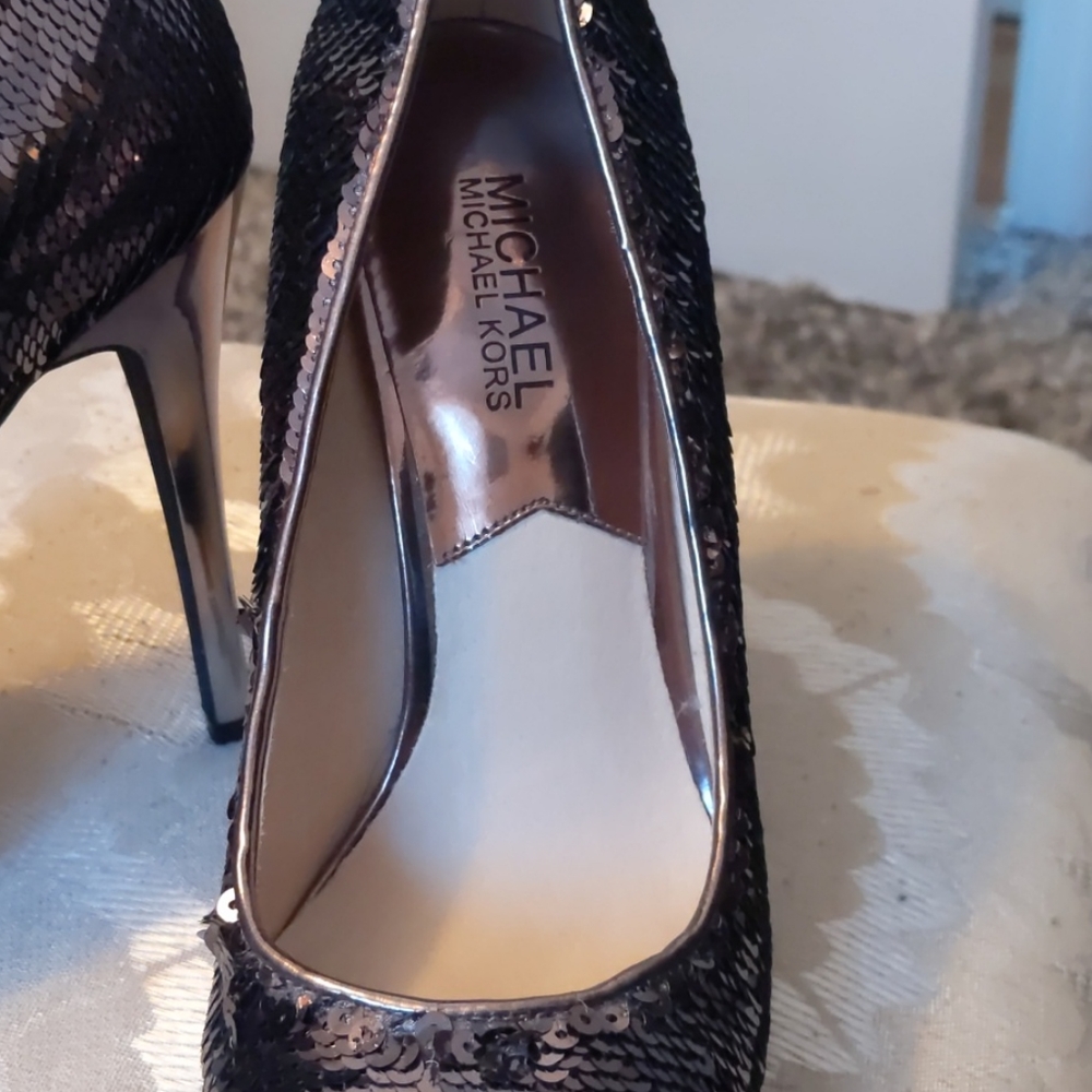 Micheal kors high heels sequin stunning size 8 - Picture 2 of 5